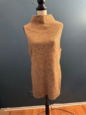 bp Sleeveless Turtleneck Tunic Sweater in Brown